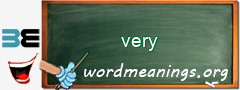 WordMeaning blackboard for very